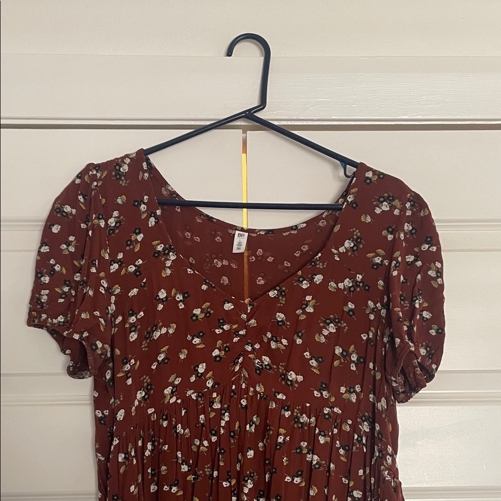 Nordstrom BP Rust Floral Mini Dress